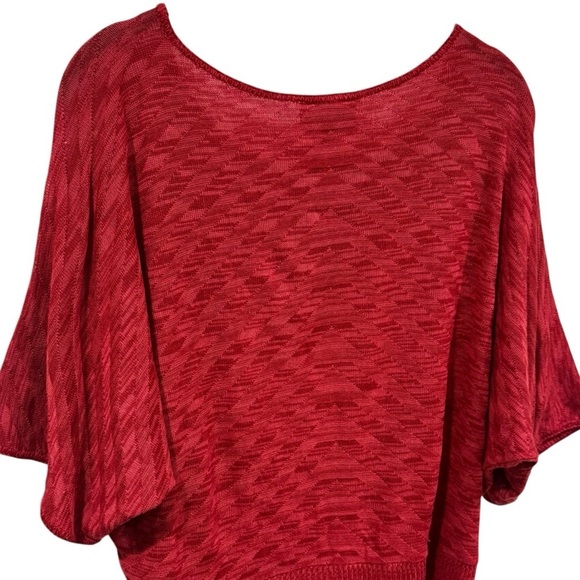 Vintage Y2K Fashion Bug Heather Red Flowy Sleeve Blouse Top Women’s Size M - Picture 7 of 11